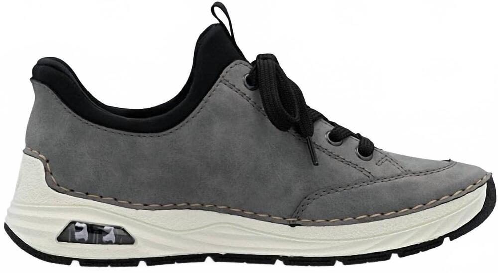 NEW RIEKER women's angela 67 sneakers in stein/schwarz